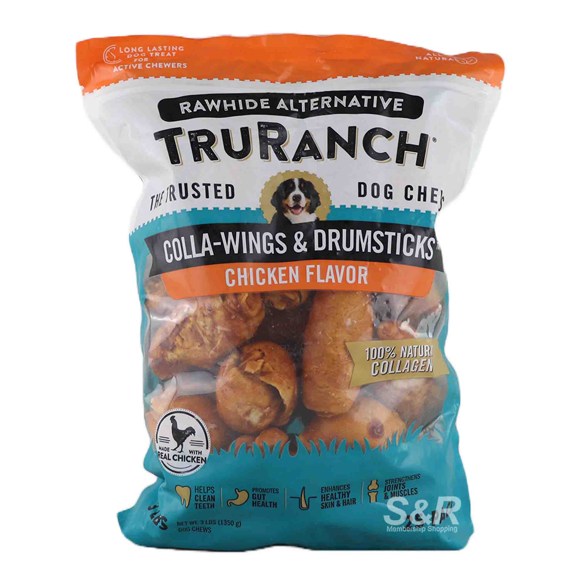 TruRanch Colla-Wings & Drumsticks Chicken Flavor Rawhide Alternative Dog Treats 25pcs